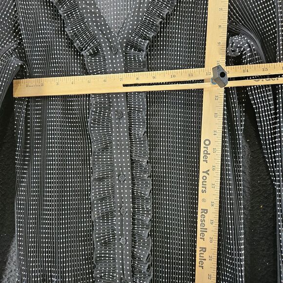 Fred David Womens Button Up Multi-Color Size XL Polyester Blend Stretch - Picture 3 of 12